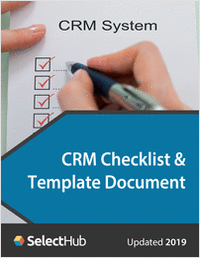 CRM Selection Checklist & Template for 2019