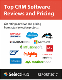 Top Customer Relationship Management Software Reviews and Pricing 2017--Free Analyst Report