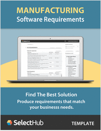 Manufacturing Software Selection Requirements Template for Executive Decision-Making