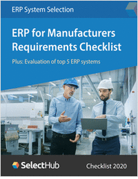 Manufacturing ERP Selection Requirements Checklist