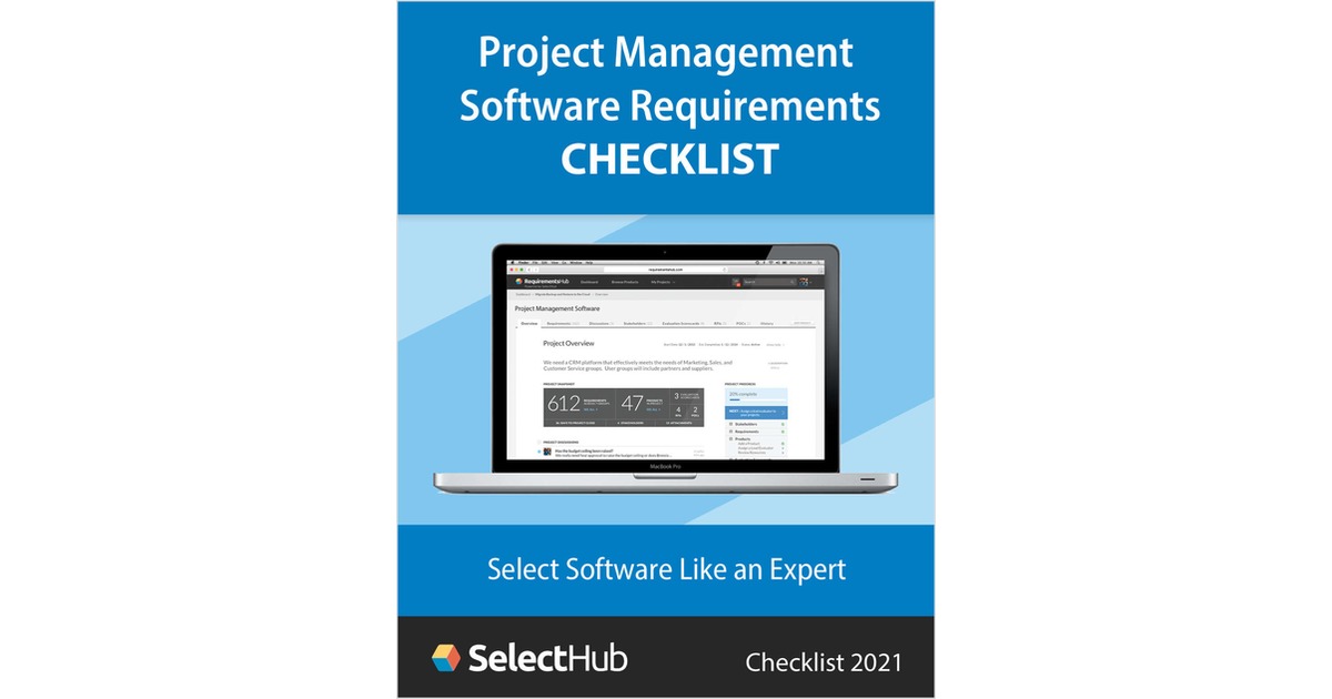 Project Management Software Requirements Checklist For 2021, Free ...