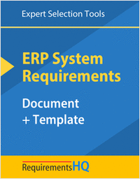 ERP System Requirements Document & Template--Updated