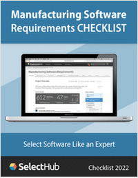 Manufacturing Software Requirements Checklist for 2022