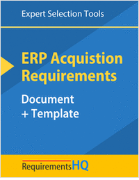 New ERP Acquisition Requirements Document & Template