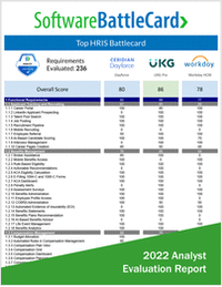 Top HRIS Systems BattleCard--Dayforce vs. UKG Pro vs. Workday HCM