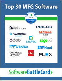 Top 30 Manufacturing Software BattleCard 2023