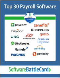Top 30 Payroll Software BattleCard 2023