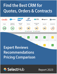 Find the Best CRM Software for Quotes, Orders & Contracts--Expert Comparisons, Recommendations & Pricing