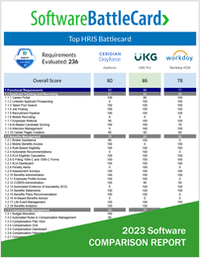 HR Software BattleCard--Dayforce vs. UKG (UltiPro) vs. Workday HCM