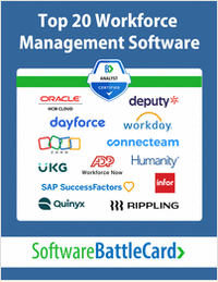 Top 20 Workforce Software BattleCard 2024―Dayforce HCM vs. Alternatives