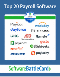 Top 20 Payroll Software BattleCard 2024: Workday HCM vs. Alternatives