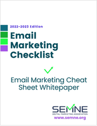 Email Marketing Cheat Sheet Checklist White Paper