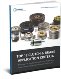 Top 12 Clutch & Brake Application Criteria