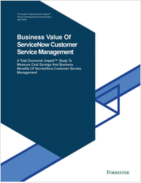 Forrester Study: Business Value of ServiceNow Customer Service Management