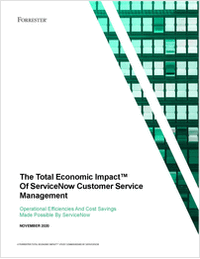 Forrester Study: The Total Economic Impact of ServiceNow Customer Service Management