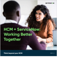 Human Capital Management + ServiceNow: Working Better Together eBook