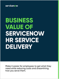 The Business Value of ServiceNow HR Service Delivery