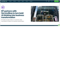 BT partners with ServiceNow to turn bold AI thinking into business transformation