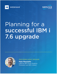 Webinar: Planning for a successful IBM i upgrade