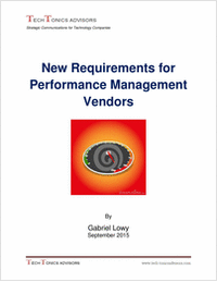 New Requirements for Performance Management Vendors