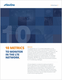10 Critical Metrics to Monitor in LTE Networks