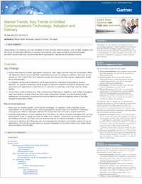 Market Trends: Key Trends in Unified Communications Technology, Adoption and Delivery