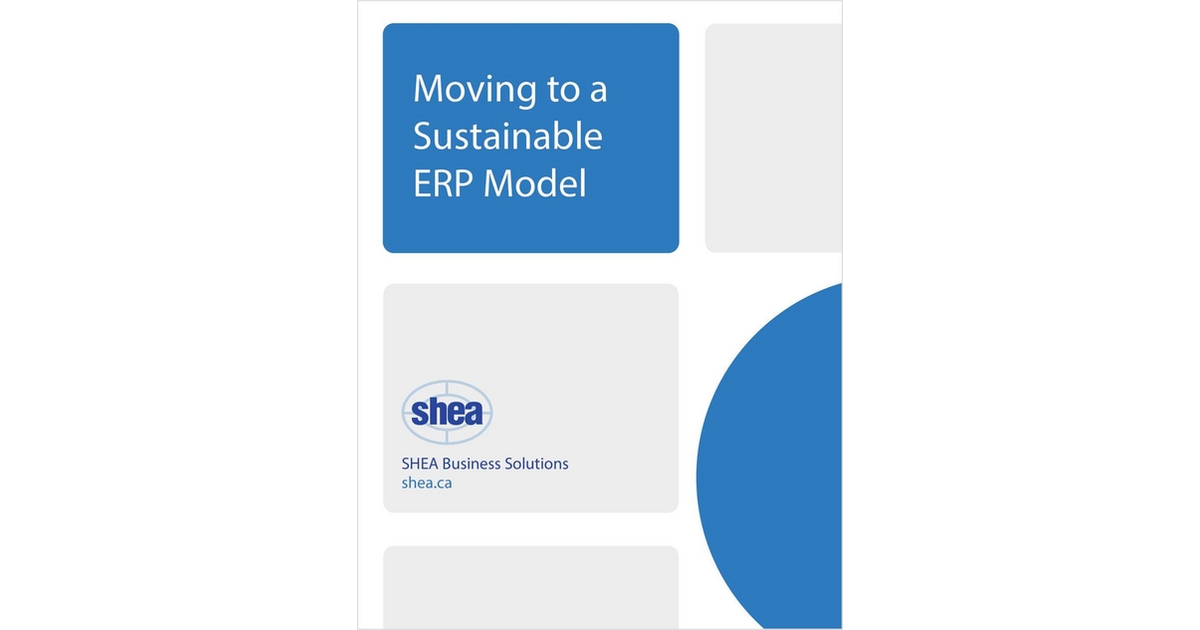 Moving to a Sustainable ERP Model
