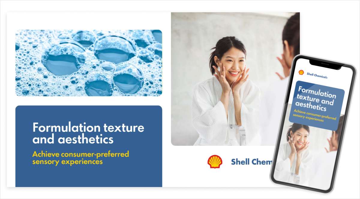 Elevate personal care sensory experiences with formulation texture and scent