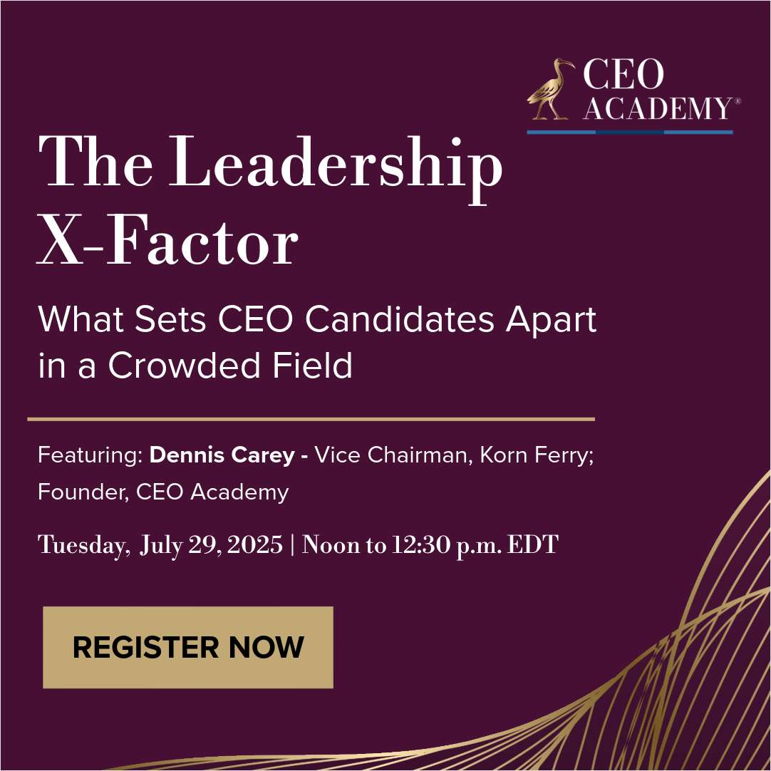 The Leadership X-Factor: What Sets CEO Candidates Apart in a Crowded Field