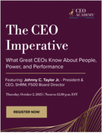 The CEO Imperative: What Great CEOs Know About People, Power, and Performance