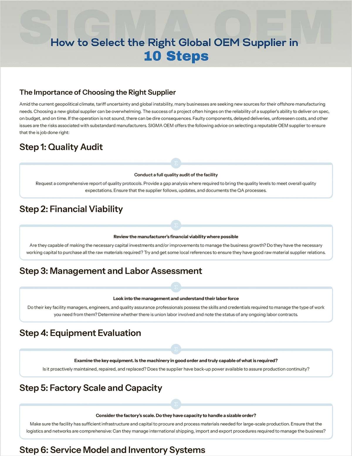 The Importance of Choosing the Right Global OEM Supplier