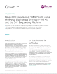 Single-Cell Sequencing Performance Using the Parse Biosciences Evercode WT Kit and the G4 Sequencing Platform