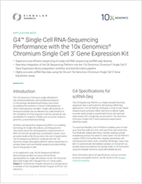 G4 Single-Cell RNA Sequencing Performance with the 10x Genomics Chromium Single Cell 3' Gene Expression Kit