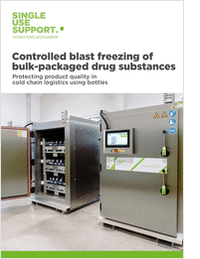 Controlled blast freezing of bulk-packaged drug substances