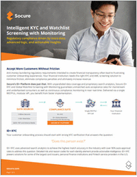 Intelligent KYC and Watchlist Screening with Monitoring