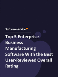 Top 5 Enterprise Business Manufacturing Software With the Best User-Reviewed Overall Rating