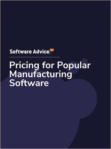 Pricing for Popular Manufacturing Software