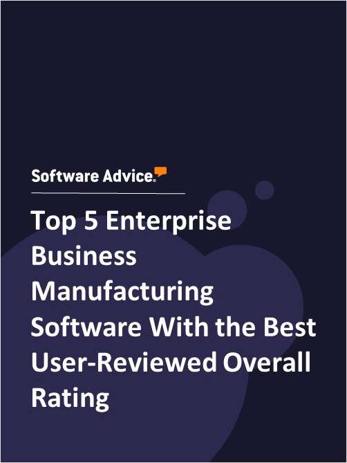 Top 5 Enterprise Business Manufacturing Software With the Best User-Reviewed Overall Rating