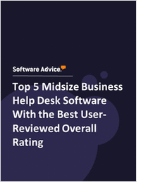 Top 5 Midsize Business Help Desk Software With the Best User-Reviewed Overall Rating