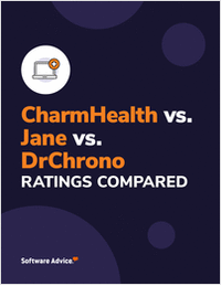 CharmHealth vs. Jane vs. DrChrono Ratings Compared