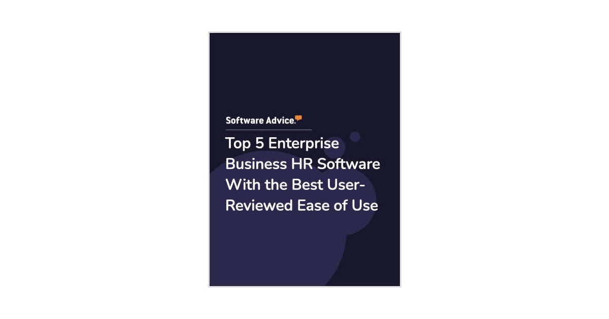 Top 5 Enterprise Business HR Software With the Best UserReviewed Ease of Use Free Report