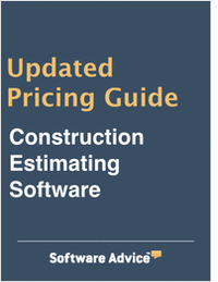 Updated Construction Estimating Software Pricing Guide from Software Advice