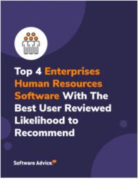 Top 4 Enterprise Business Human Resources Software With the Best User Reviewed Likelihood to Recommend