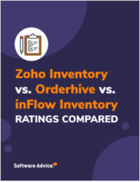 Zoho Inventory vs Orderhive vs inFlow Inventory Ratings Compared