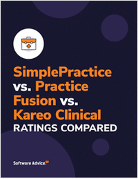 SimplePractice vs. Practice Fusion vs. Kareo Clinical Ratings Compared