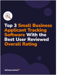 Top 3 Small Business Applicant Tracking Software With the Best User Reviewed Overall Rating