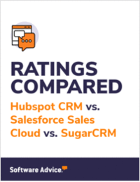 HubSpot CRM vs. Salesforce Sales Cloud vs. SugarCRM Ratings Compared