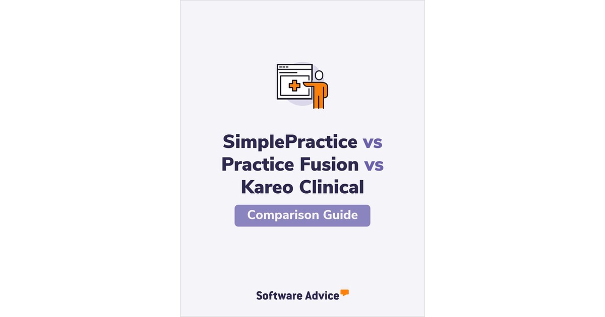 SimplePractice vs. Practice Fusion vs. Kareo Clinical Ratings Compared