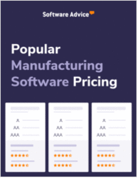 Pricing of Popular Manufacturing Software