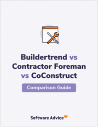 Buildertrend vs Contractor Foreman vs CoConstruct Ratings Compared